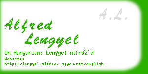 alfred lengyel business card